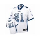 Youth Nike Dallas Cowboys #21 Ezekiel Elliott Elite White Drift Fashion NFL Jersey