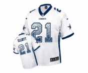 Youth Nike Dallas Cowboys #21 Ezekiel Elliott Elite White Drift Fashion NFL Jersey