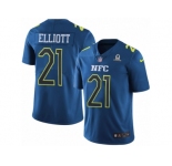 Youth Nike Dallas Cowboys #21 Ezekiel Elliott Limited Blue 2017 Pro Bowl NFL Jersey