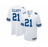Youth Nike Dallas Cowboys #21 Ezekiel Elliott White Stitched NFL Jersey[Elliott]