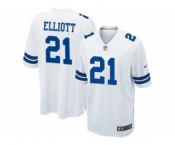 Youth Nike Dallas Cowboys #21 Ezekiel Elliott White Stitched NFL Jersey[Elliott]