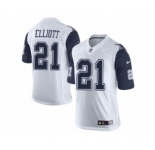Youth Nike Dallas Cowboys #21 Ezekiel Elliott White Stitched NFL Rush Jersey[Elliott]