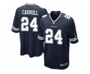 Youth Nike Dallas Cowboys #24 Nolan Carroll Game Navy Blue Team Color NFL Jersey