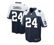 Youth Nike Dallas Cowboys #24 Nolan Carroll Game Navy Blue Throwback Alternate NFL Jersey