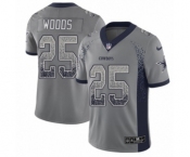 Youth Nike Dallas Cowboys #25 Xavier Woods Limited Gray Rush Drift Fashion NFL Jersey