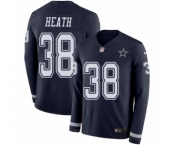 Youth Nike Dallas Cowboys #38 Jeff Heath Limited Navy Blue Therma Long Sleeve NFL Jersey