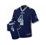 Youth Nike Dallas Cowboys #4 Dak Prescott Limited Navy Blue Drift Fashion NFL Jersey