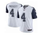 Youth Nike Dallas Cowboys #4 Dak Prescott Limited White Rush NFL Jersey