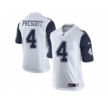 Youth Nike Dallas Cowboys #4 Dak Prescott White Stitched NFL Rush Jersey
