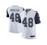 Youth Nike Dallas Cowboys #48 Daryl Johnston White Stitched NFL Limited Rush Jersey