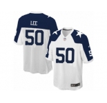 Youth Nike Dallas Cowboys #50 Sean Lee Game White Throwback Alternate NFL Jersey