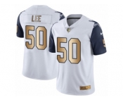 Youth Nike Dallas Cowboys #50 Sean Lee Limited White Gold Rush NFL Jersey