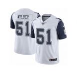 Youth Nike Dallas Cowboys #51 Kyle Wilber Limited White Rush NFL Jersey