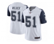 Youth Nike Dallas Cowboys #51 Kyle Wilber Limited White Rush NFL Jersey