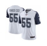 Youth Nike Dallas Cowboys #55 Leighton Vander Esch White Stitched NFL Limited Rush Jersey