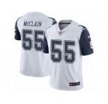 Youth Nike Dallas Cowboys #55 Rolando McClain Limited White Rush NFL Jersey