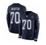 Youth Nike Dallas Cowboys #70 Zack Martin Limited Navy Blue Therma Long Sleeve NFL Jersey