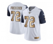 Youth Nike Dallas Cowboys #72 Travis Frederick Limited White Gold Rush NFL Jersey