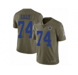 Youth Nike Dallas Cowboys #74 Bob Lilly Limited Olive 2017 Salute to Service NFL Jersey