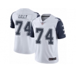 Youth Nike Dallas Cowboys #74 Bob Lilly Limited White Rush NFL Jersey