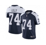 Youth Nike Dallas Cowboys #74 Bob Lilly Vapor Untouchable Limited Navy Blue Throwback Alternate NFL Jersey
