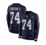 Youth Nike Dallas Cowboys #74 Dorance Armstrong Jr. Limited Navy Blue Therma Long Sleeve NFL Jersey