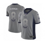 Youth Nike Dallas Cowboys #8 Troy Aikman Limited Gray Rush Drift Fashion NFL Jersey