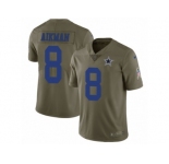 Youth Nike Dallas Cowboys #8 Troy Aikman Limited Olive 2017 Salute to Service NFL Jersey