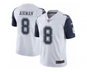 Youth Nike Dallas Cowboys #8 Troy Aikman Limited White Rush NFL Jersey