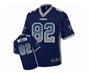 Youth Nike Dallas Cowboys #82 Jason Witten Elite Navy Blue Drift Fashion NFL Jersey