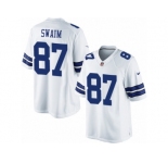 Youth Nike Dallas Cowboys #87 Geoff Swaim Limited White NFL Jersey