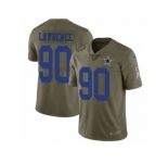 Youth Nike Dallas Cowboys #90 Demarcus Lawrence Limited Olive 2017 Salute to Service NFL Jersey