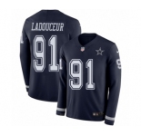 Youth Nike Dallas Cowboys #91 L. P. Ladouceur Limited Navy Blue Therma Long Sleeve NFL Jersey