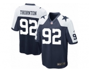 Youth Nike Dallas Cowboys #92 Cedric Thornton Game Navy Blue Throwback Alternate NFL Jersey