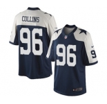 Youth Nike Dallas Cowboys #96 Maliek Collins Limited Navy Blue Throwback Alternate NFL Jersey