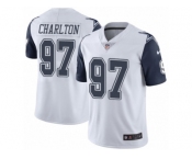 Youth Nike Dallas Cowboys #97 Taco Charlton Limited White Rush NFL Jersey