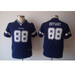 nike youth nfl dallas cowboys #88 bryant blue[nike]