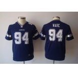 nike youth nfl dallas cowboys #94 ware blue[nike]