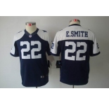 nike youth nfl jerseys dallas cowboys #22 e.smitth blue[nike limited throwback]
