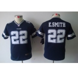 nike youth nfl jerseys dallas cowboys #22 e.smitth blue[nike limited]