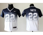 nike youth nfl jerseys dallas cowboys #22 smith blue-white[nike drift fashion][second version]