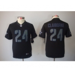 nike youth nfl jerseys dallas cowboys #24 claiborne black[nike impact limited]
