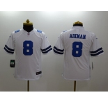 nike youth nfl jerseys dallas cowboys #8 aikman white[nike limited]