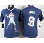 nike youth nfl jerseys dallas cowboys #9 romo blue[portrait fashion]