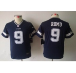 nike youth nfl jerseys dallas cowboys #9 romo grey blue[nike limited]