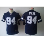 nike youth nfl jerseys dallas cowboys #94 ware blue[nike limited]