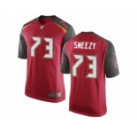 Men's Nike Tampa Bay Buccaneers #73 J. R. Sweezy Game Red Team Color NFL Jersey