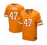 Men's Nike Tampa Bay Buccaneers #47 John Lynch Elite Orange Glaze Alternate NFL Jersey