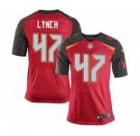 Men's Nike Tampa Bay Buccaneers #47 John Lynch Elite Red Team Color NFL Jersey