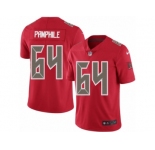Men's Nike Tampa Bay Buccaneers #64 Kevin Pamphile Elite Red Rush NFL Jersey